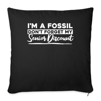 Pensioner Pension Humor - Sofa pillowcase 17,3'' x 17,3'' (45 x 45 cm) - black - Front