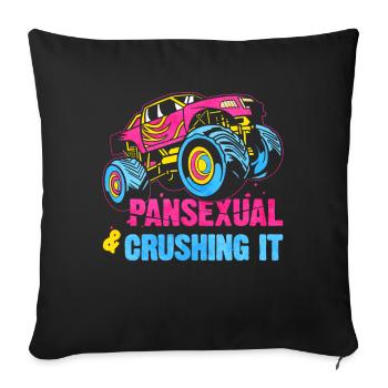 Pansexueller Stolz Monster Truck - Sofakissenbezug 45 x 45 cm - Schwarz - Vorne