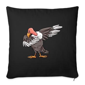 Vautour - Housse de coussin décorative 45 x 45 cm - noir - Devant