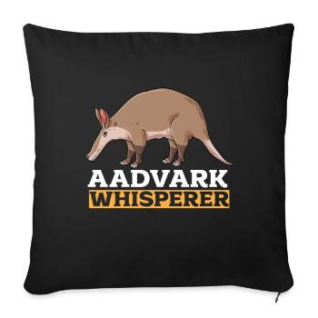 Aardvark - Sofa pillowcase 17,3'' x 17,3'' (45 x 45 cm) - black - Front