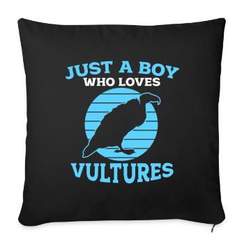 Vulture - Sofa pillowcase 17,3'' x 17,3'' (45 x 45 cm) - black - Front