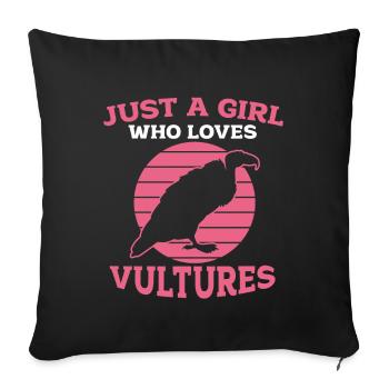 Vautour - Housse de coussin décorative 45 x 45 cm - noir - Devant
