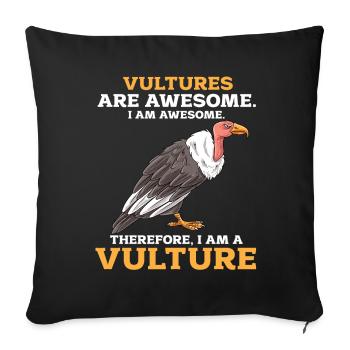 Vulture - Sofa pillowcase 17,3'' x 17,3'' (45 x 45 cm) - black - Front