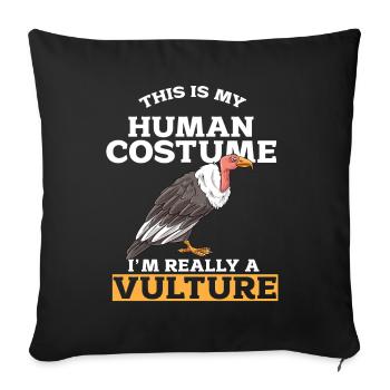 Vulture - Sofa pillowcase 17,3'' x 17,3'' (45 x 45 cm) - black - Front