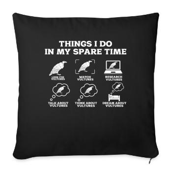 Vulture - Sofa pillowcase 17,3'' x 17,3'' (45 x 45 cm) - black - Front
