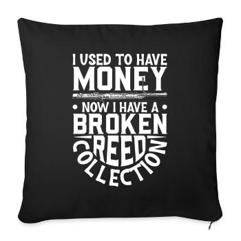 I have a reed collection - bassoon - Sofa pillowcase 17,3'' x 17,3'' (45 x 45 cm) - black - Front