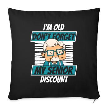 Rentner Rente Senior - Sofakissenbezug 45 x 45 cm - Schwarz - Vorne