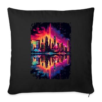 New York - Housse de coussin décorative 45 x 45 cm - noir - Devant