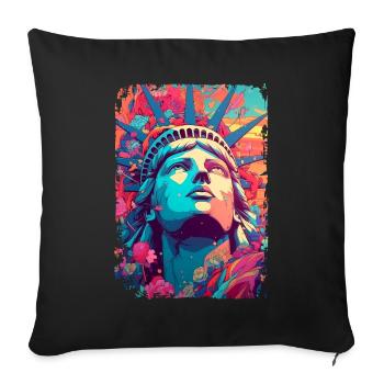 New York - Housse de coussin décorative 45 x 45 cm - noir - Devant