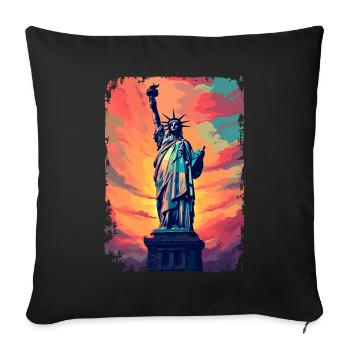 New York - Housse de coussin décorative 45 x 45 cm - noir - Devant