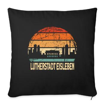Lutherstadt Eisleben - Sofakissenbezug 45 x 45 cm - Schwarz - Vorne