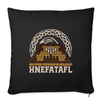 Historical board game Hnefatafl - Sofa pillowcase 17,3'' x 17,3'' (45 x 45 cm) - black - Front