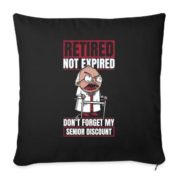 Pensioner Pension Dont Forget My Senior Discount - Sofa pillowcase 17,3'' x 17,3'' (45 x 45 cm) - black - Front