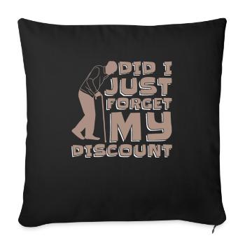 Pension de retraité drôle N’oubliez pas ma réduction - Housse de coussin décorative 45 x 45 cm - noir - Devant