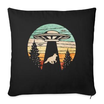 Coyote Hunt Coyote Hunter Yote Retro - Housse de coussin décorative 45 x 45 cm - noir - Devant