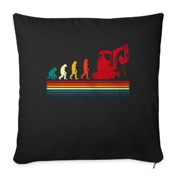 Baggerfahrer Bediener von schwerem Gerät - Sofakissenbezug 45 x 45 cm - Schwarz - Vorne