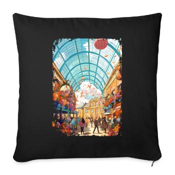 London - Sofa pillowcase 17,3'' x 17,3'' (45 x 45 cm) - black - Front