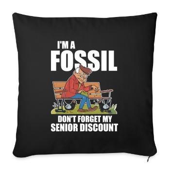 Pensioner Pension Dont Forget My Senior Discount - Sofa pillowcase 17,3'' x 17,3'' (45 x 45 cm) - black - Front