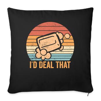 Fabricant de savon amusant - Housse de coussin décorative 45 x 45 cm - noir - Devant