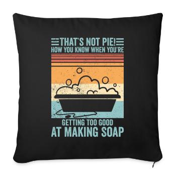 Soap production Soap manufacturer - Sofa pillowcase 17,3'' x 17,3'' (45 x 45 cm) - black - Front