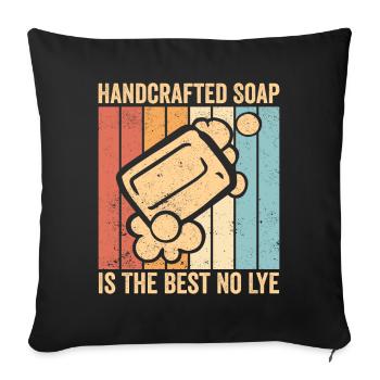 Soap production Soap manufacturer - Sofa pillowcase 17,3'' x 17,3'' (45 x 45 cm) - black - Front