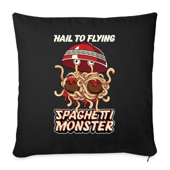 The Flying Spaghetti Monster - Sofa pillowcase 17,3'' x 17,3'' (45 x 45 cm) - black - Front