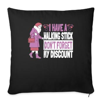 Pension de retraité drôle N’oubliez pas ma réduction - Housse de coussin décorative 45 x 45 cm - noir - Devant