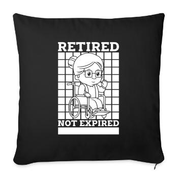 Pension de retraité expirée N’oubliez pas mon rabais - Housse de coussin décorative 45 x 45 cm - noir - Devant