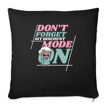 Pension de retraité N’oubliez pas ma réduction - Housse de coussin décorative 45 x 45 cm - noir - Devant