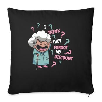 Pensioner Pension Humor - Sofa pillowcase 17,3'' x 17,3'' (45 x 45 cm) - black - Front