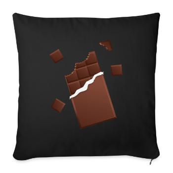 Chocolate bar chocolate - Sofa pillowcase 17,3'' x 17,3'' (45 x 45 cm) - black - Front
