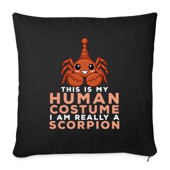 Scorpion - Sofakissenbezug 45 x 45 cm - Schwarz - Vorne
