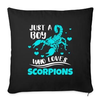 Scorpion - Sofa pillowcase 17,3'' x 17,3'' (45 x 45 cm) - black - Front