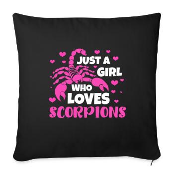 Scorpion - Sofa pillowcase 17,3'' x 17,3'' (45 x 45 cm) - black - Front