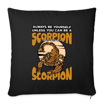 Scorpion - Sofa pillowcase 17,3'' x 17,3'' (45 x 45 cm) - black - Front