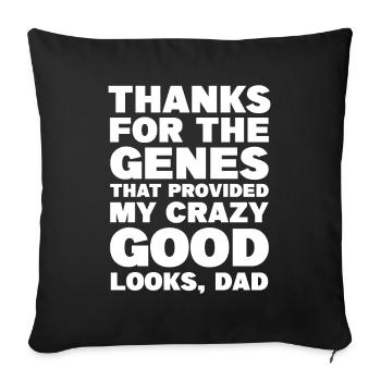 Beau fils Fille Merci Père Parent - Housse de coussin décorative 45 x 45 cm - noir - Devant