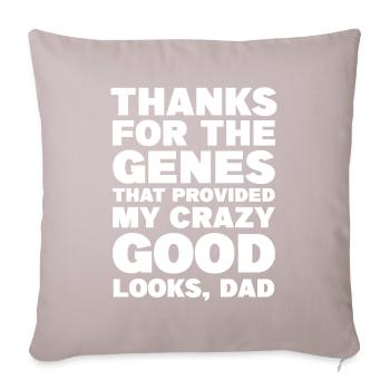 Beau fils Fille Merci Père Parent - Housse de coussin décorative 45 x 45 cm - taupe clair - Devant