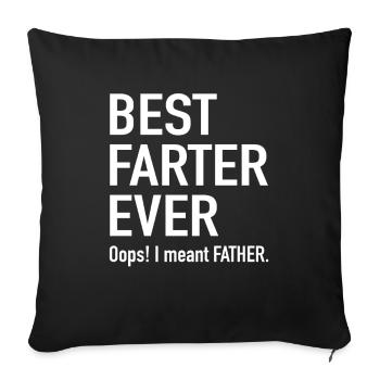 Meilleur agriculteur de tous les temps Je voulais dire père père de famille - Housse de coussin décorative 45 x 45 cm - noir - Devant