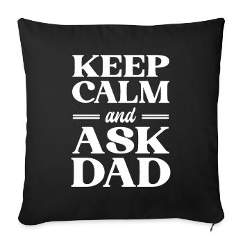 Father Paternity Family Father Dad Questions - Sofa pillowcase 17,3'' x 17,3'' (45 x 45 cm) - black - Front