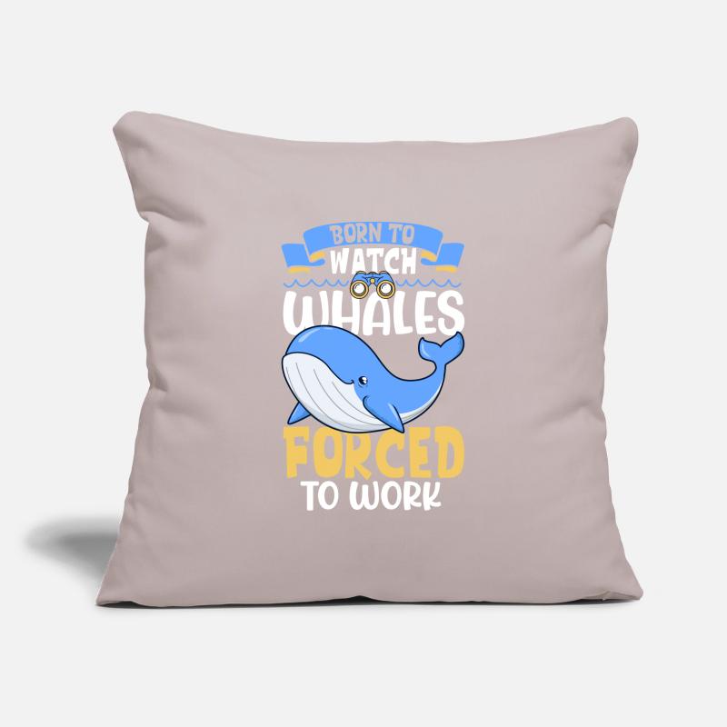 Né pour observer les baleines - Observation des baleines Housse de coussin décorative 45 x 45 cm