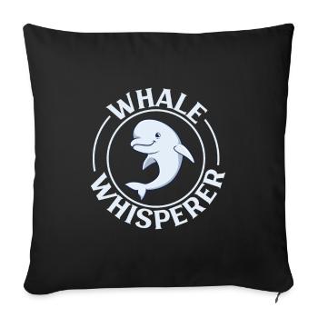 Whale Whisperer - Observation des baleines - Housse de coussin décorative 45 x 45 cm - noir - Devant