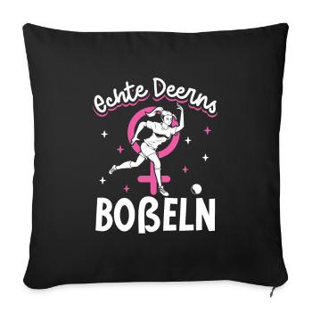 Echte Deerns Boßeln - Sofakissenbezug 45 x 45 cm - Schwarz - Vorne