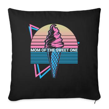 Ice Cream Retro - Sofa pillowcase 17,3'' x 17,3'' (45 x 45 cm) - black - Front