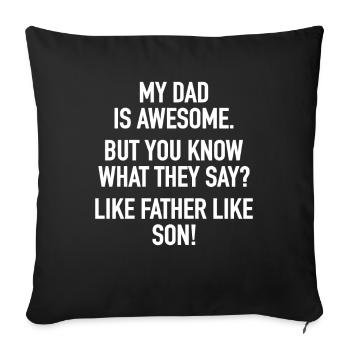 Père & Fils Descendance Fils en bas âge Dire - Housse de coussin décorative 45 x 45 cm - noir - Devant