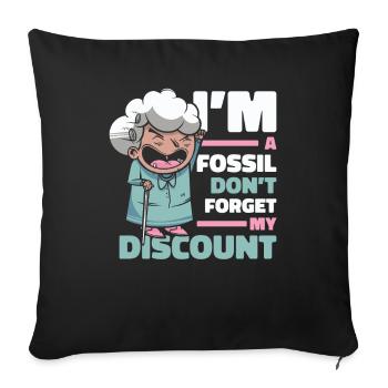 Pensioner Pension Humor - Sofa pillowcase 17,3'' x 17,3'' (45 x 45 cm) - black - Front