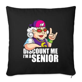 Pensioner pension - Sofa pillowcase 17,3'' x 17,3'' (45 x 45 cm) - black - Front