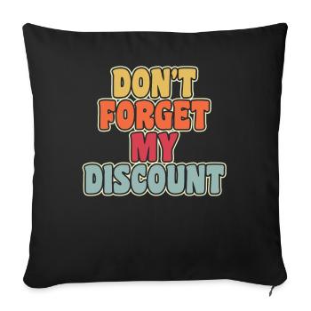 Pension de retraité N’oubliez pas ma réduction - Housse de coussin décorative 45 x 45 cm - noir - Devant