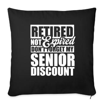 Pensioner Pension Dont Forget My Senior Discount - Sofa pillowcase 17,3'' x 17,3'' (45 x 45 cm) - black - Front