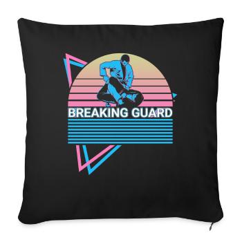 Funny Jiu Jitsu BJJ Retro - Sofa pillowcase 17,3'' x 17,3'' (45 x 45 cm) - black - Front