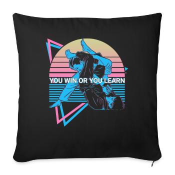 Jiu Jitsu BJJ Retro - Sofa pillowcase 17,3'' x 17,3'' (45 x 45 cm) - black - Front